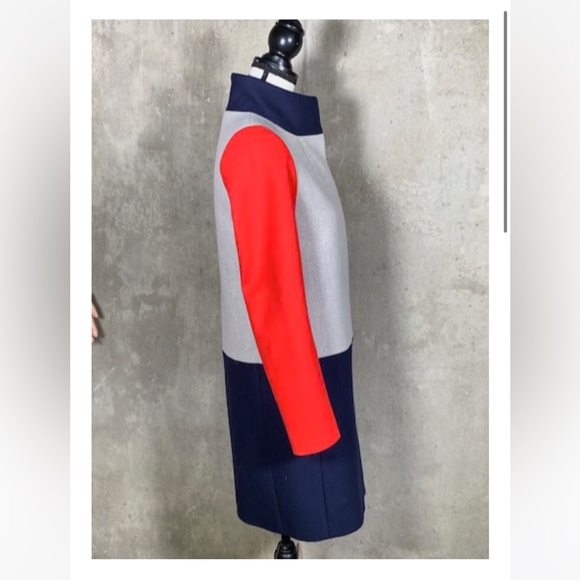 J.Crew Colorblock Wool Pea Coat, Size 0 - Picture 7 of 9